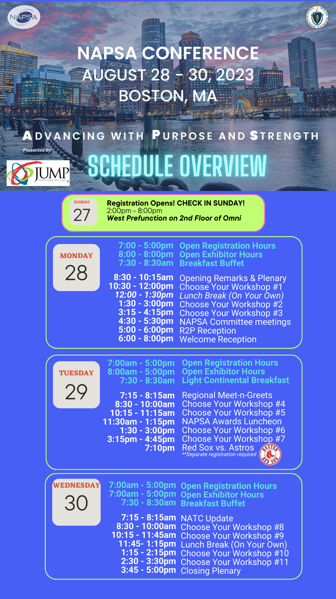 Overview of Conference Schedule updated 721 NAPSA