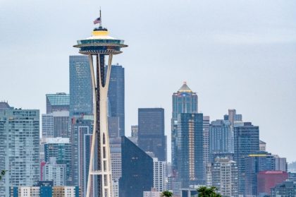 View of Seattle WA with Space Needle